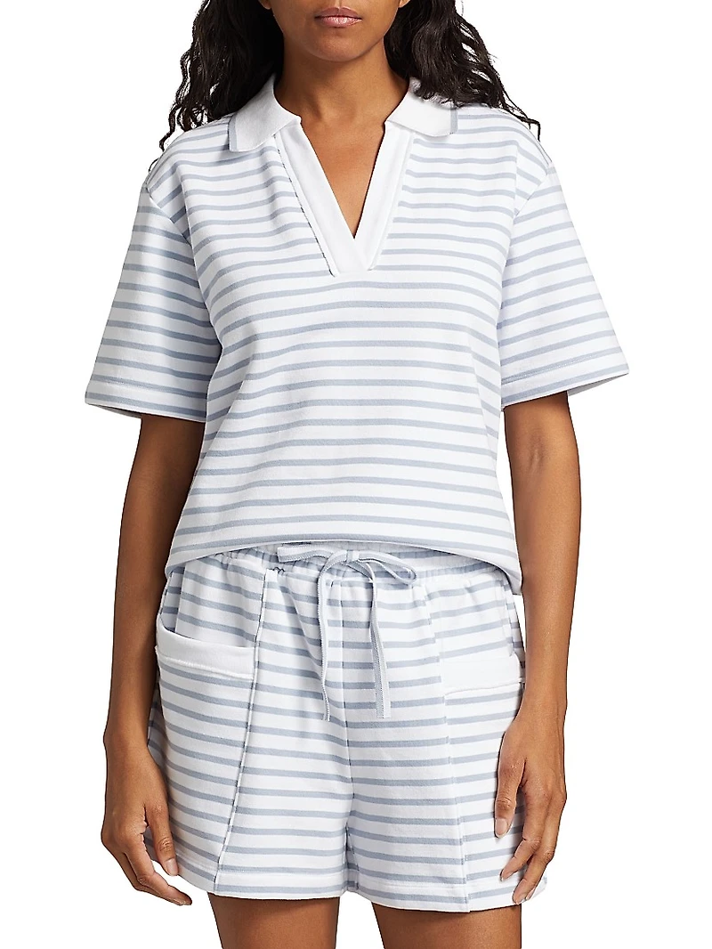 Striped Cotton Polo Shirt
