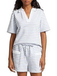 Striped Cotton Polo Shirt