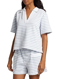 Striped Cotton Polo Shirt