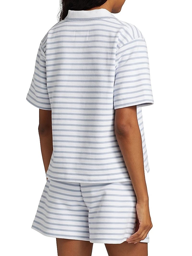 Striped Cotton Polo Shirt