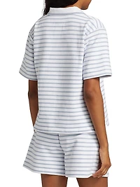 Striped Cotton Polo Shirt