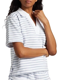 Striped Cotton Polo Shirt