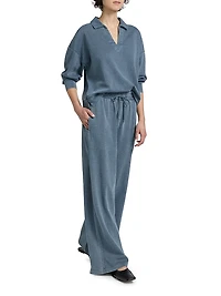 Cotton-Blend Straight-Leg Sweatpants