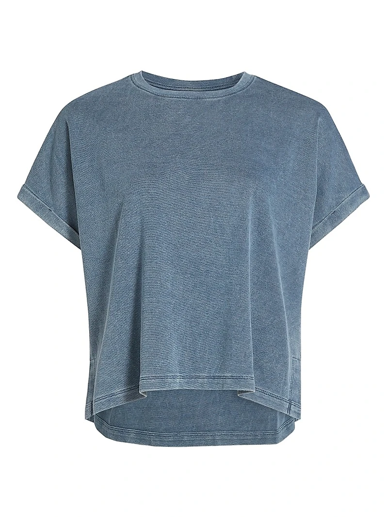Cotton-Blend Short-Sleeve Sweatshirt