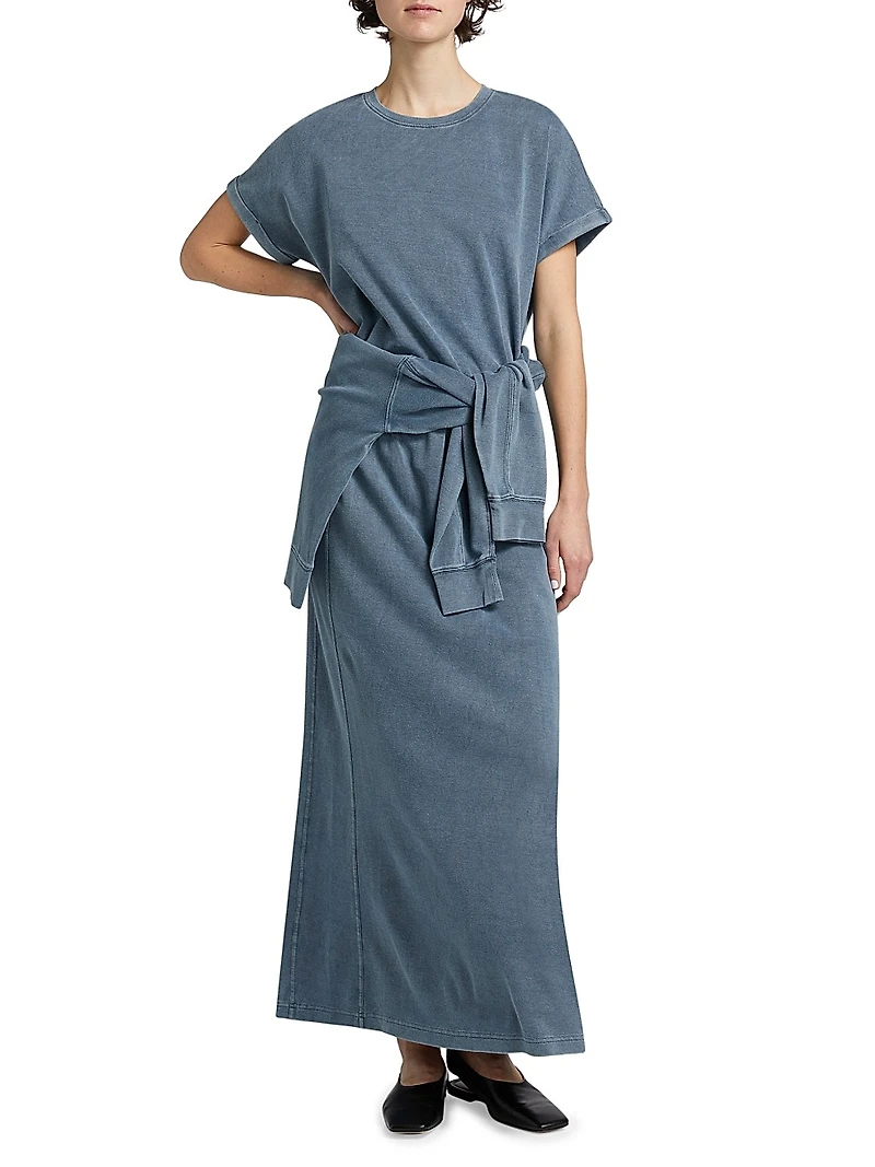 Cotton-Blend Short-Sleeve Sweatshirt