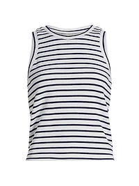 Striped Cotton-Blend Tank Top