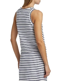 Striped Cotton-Blend Tank Top