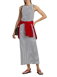 Striped Cotton-Blend Tank Top