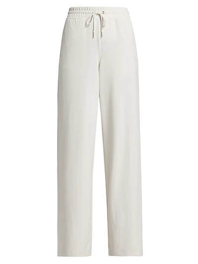 Waffle Scuba Wide-Leg Sweatpants