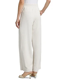 Waffle Scuba Wide-Leg Sweatpants