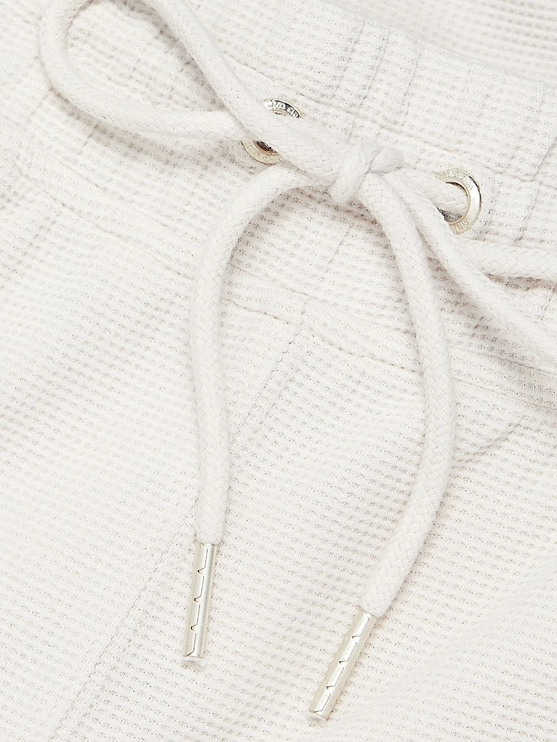Waffle Scuba Wide-Leg Sweatpants