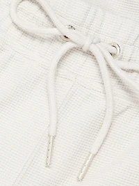 Waffle Scuba Wide-Leg Sweatpants