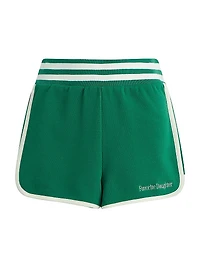 The Ivy League Logo-Embroidered Cotton Shorts