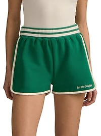 The Ivy League Logo-Embroidered Cotton Shorts