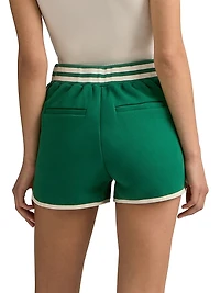 The Ivy League Logo-Embroidered Cotton Shorts