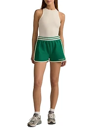 The Ivy League Logo-Embroidered Cotton Shorts