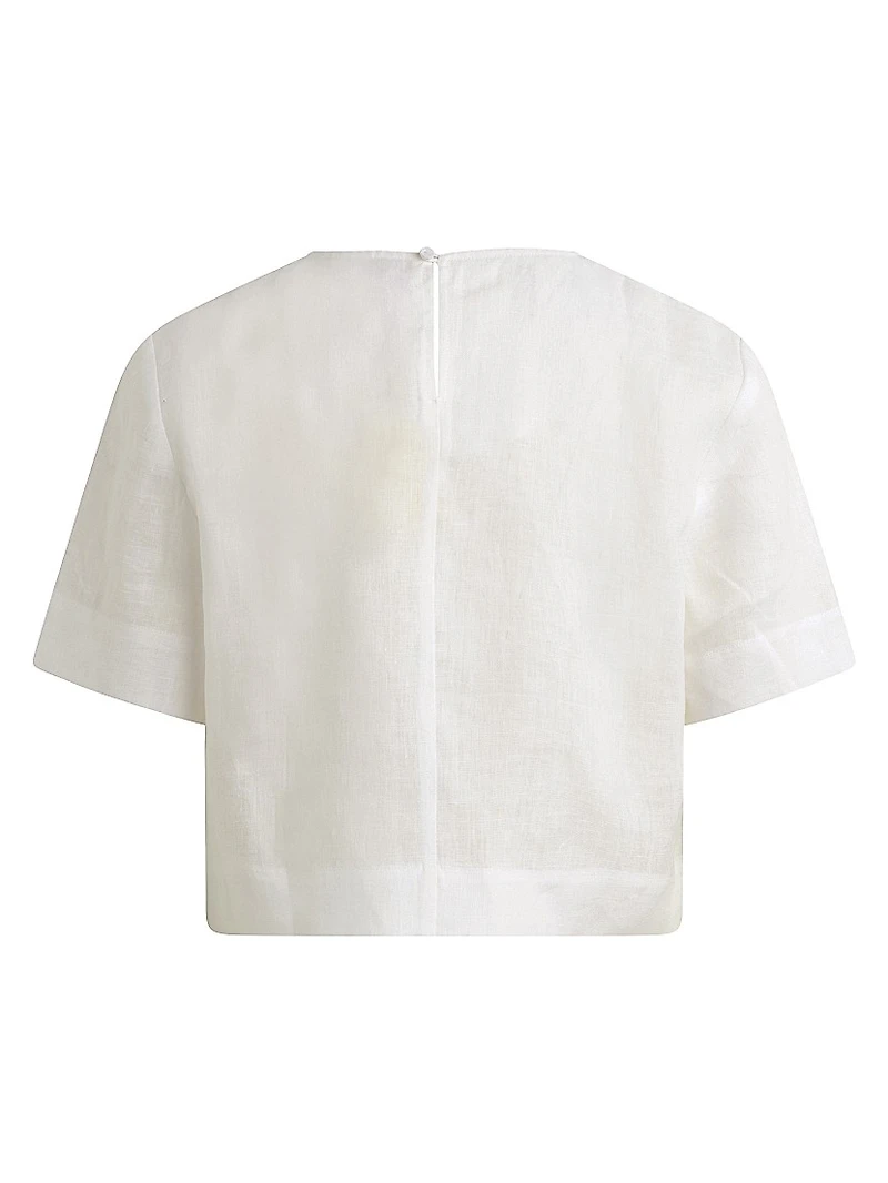 Easy Breezy Short Sleeve Linen Top