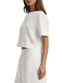 Easy Breezy Short Sleeve Linen Top