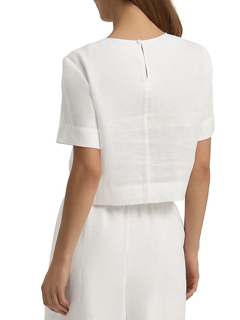 Easy Breezy Short Sleeve Linen Top