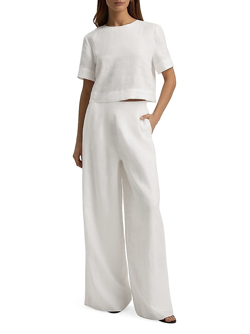 Easy Breezy Short Sleeve Linen Top