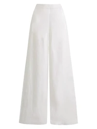 High-Rise Wide-Leg Linen Pants