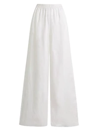 High-Rise Wide-Leg Linen Pants