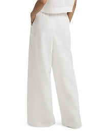 High-Rise Wide-Leg Linen Pants