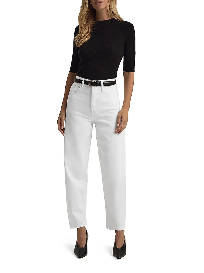 The Nikki Mid-Rise Barrel Jeans