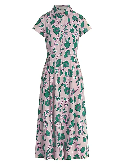 Sunday Best Floral Linen-Blend Maxi Shirtdress