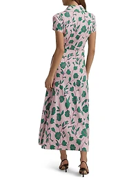 Sunday Best Floral Linen-Blend Maxi Shirtdress