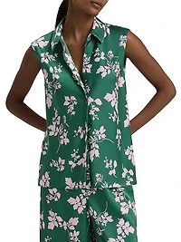 The Agatha Floral Button-Front Top