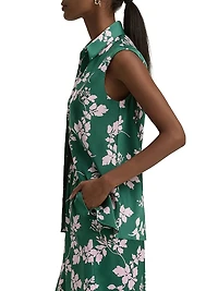 The Agatha Floral Button-Front Top