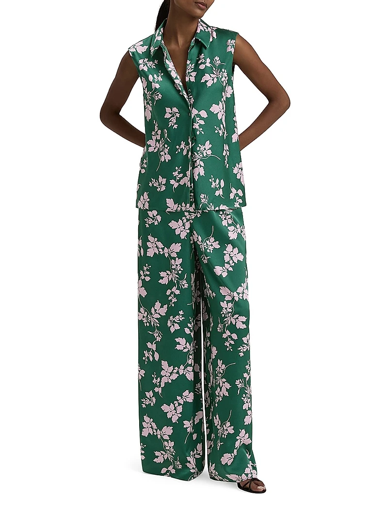 The Agatha Floral Button-Front Top