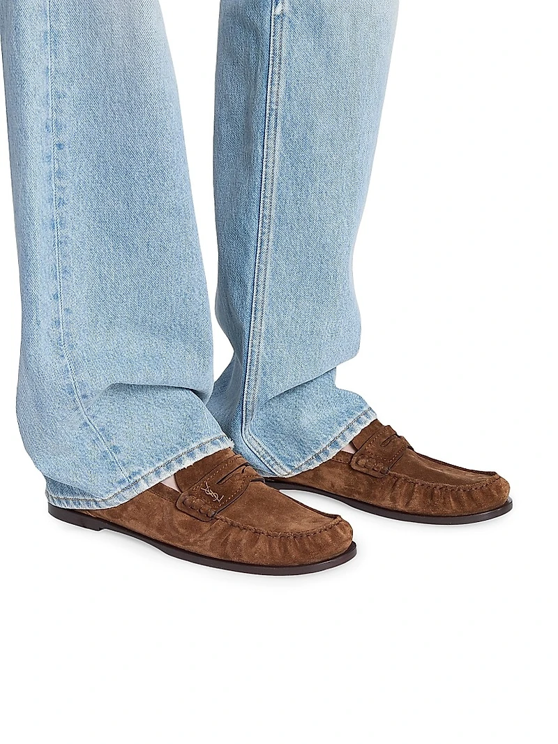 Men's Le Loafer Penny Slippers Suede