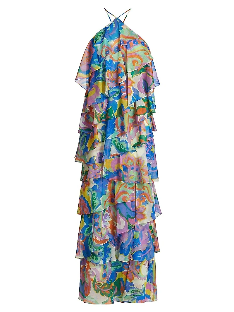 Poise Floral Tiered Ruffle Maxi Dress