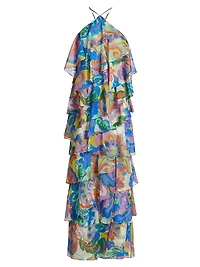 Poise Floral Tiered Ruffle Maxi Dress
