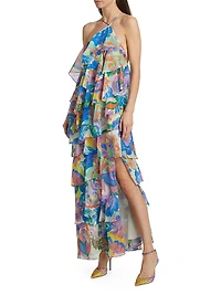 Poise Floral Tiered Ruffle Maxi Dress