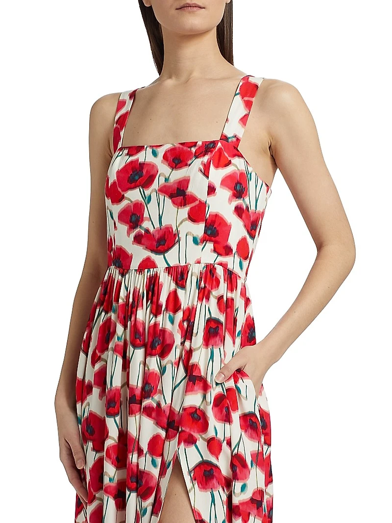 Florence Floral Square-Neck Maxi Dress