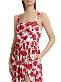 Florence Floral Square-Neck Maxi Dress