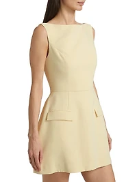 Banco Boatneck Sleeveless Sheath Minidress