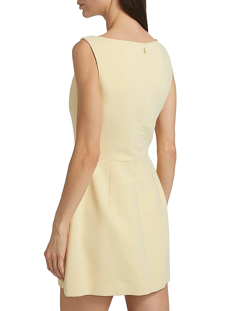 Banco Boatneck Sleeveless Sheath Minidress