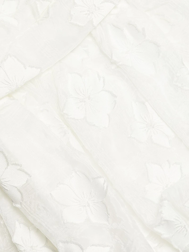 Rendezous Floral Bubble-Hem Strapless Minidress