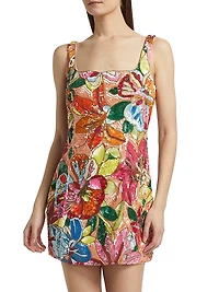 Augustine Sequin Floral Minidress