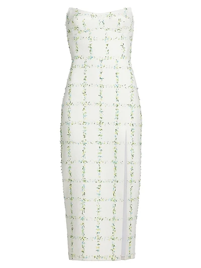 Ivy Tweed Strapless Midi-Dress