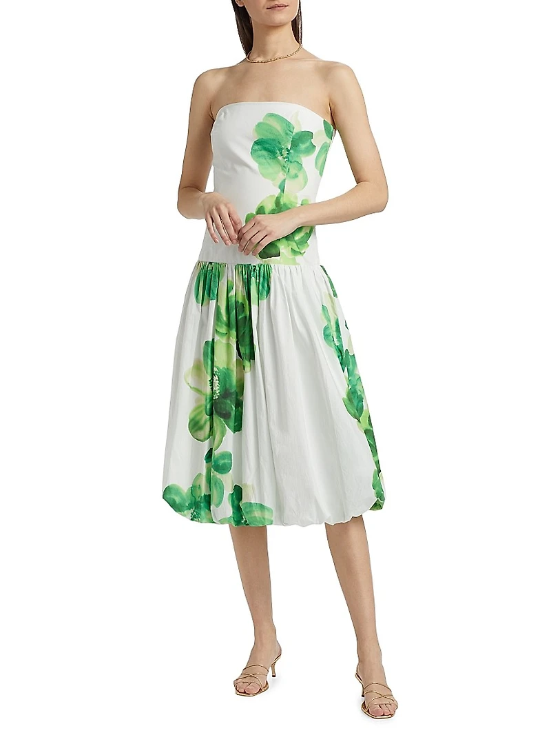 Tivoli Floral Cotton Bubble Midi-Dress