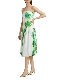 Tivoli Floral Cotton Bubble Midi-Dress