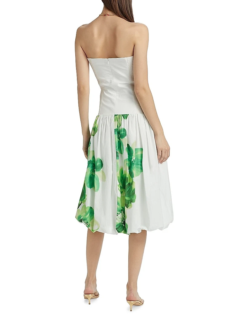 Tivoli Floral Cotton Bubble Midi-Dress