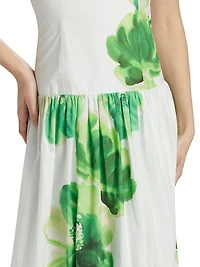 Tivoli Floral Cotton Bubble Midi-Dress