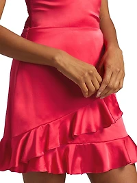 Magnolia Ruffled Silk Strapless Minidress