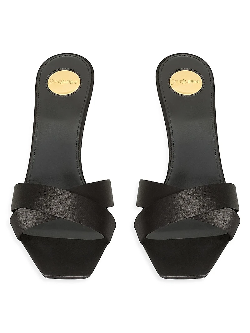 Opyum Mules in Satin Crepe